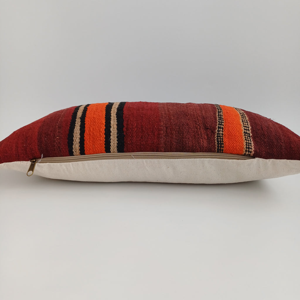 Moroccan Handmade Multicoloured Rug Cushion Cover 24''x12'' / 60x30 CM