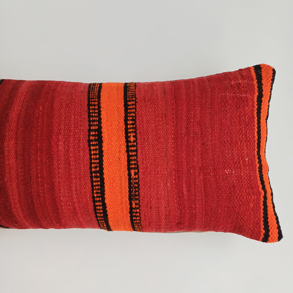 Moroccan Handmade Multicoloured Rug Cushion Cover 24''x12'' / 60x30 CM