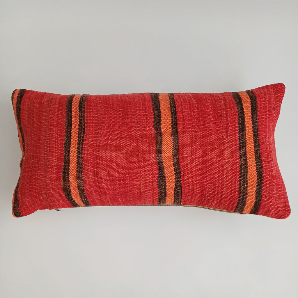Moroccan Handmade Multicoloured Rug Cushion Cover 24''x12'' / 60x30 CM