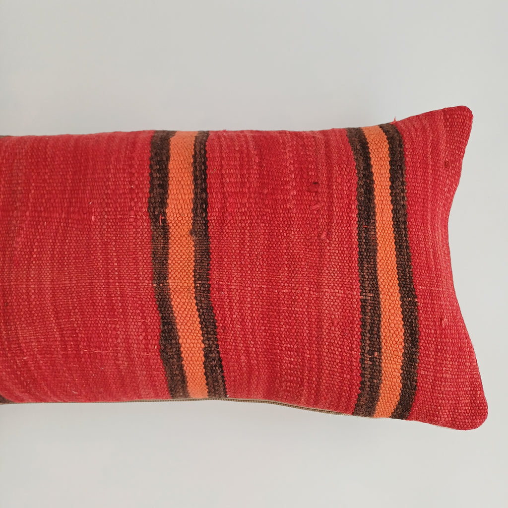 Moroccan Handmade Multicoloured Rug Cushion Cover 24''x12'' / 60x30 CM