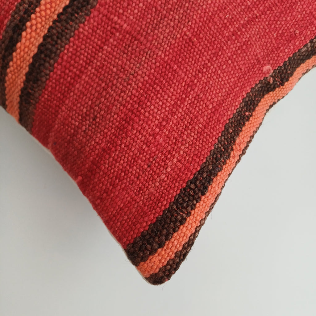 Moroccan Handmade Multicoloured Rug Cushion Cover 24''x12'' / 60x30 CM