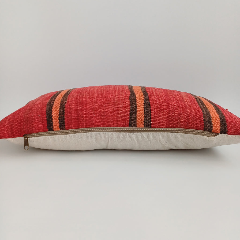 Moroccan Handmade Multicoloured Rug Cushion Cover 24''x12'' / 60x30 CM