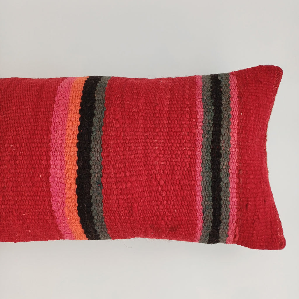 Moroccan Handmade Multicoloured Rug Cushion Cover 24''x12'' / 60x30 CM