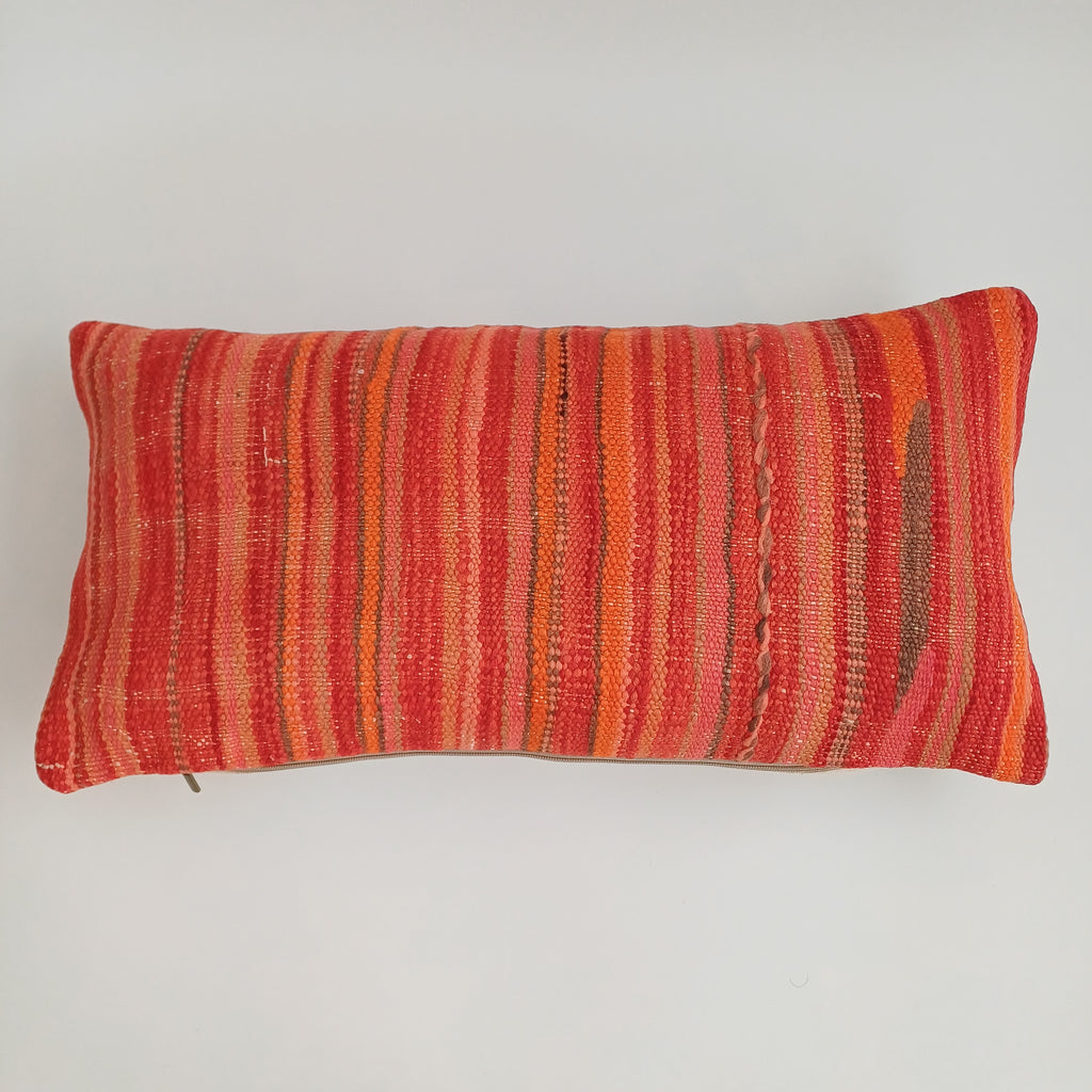 Moroccan Handmade Multicoloured Rug Cushion Cover 24''x12'' / 60x30 CM