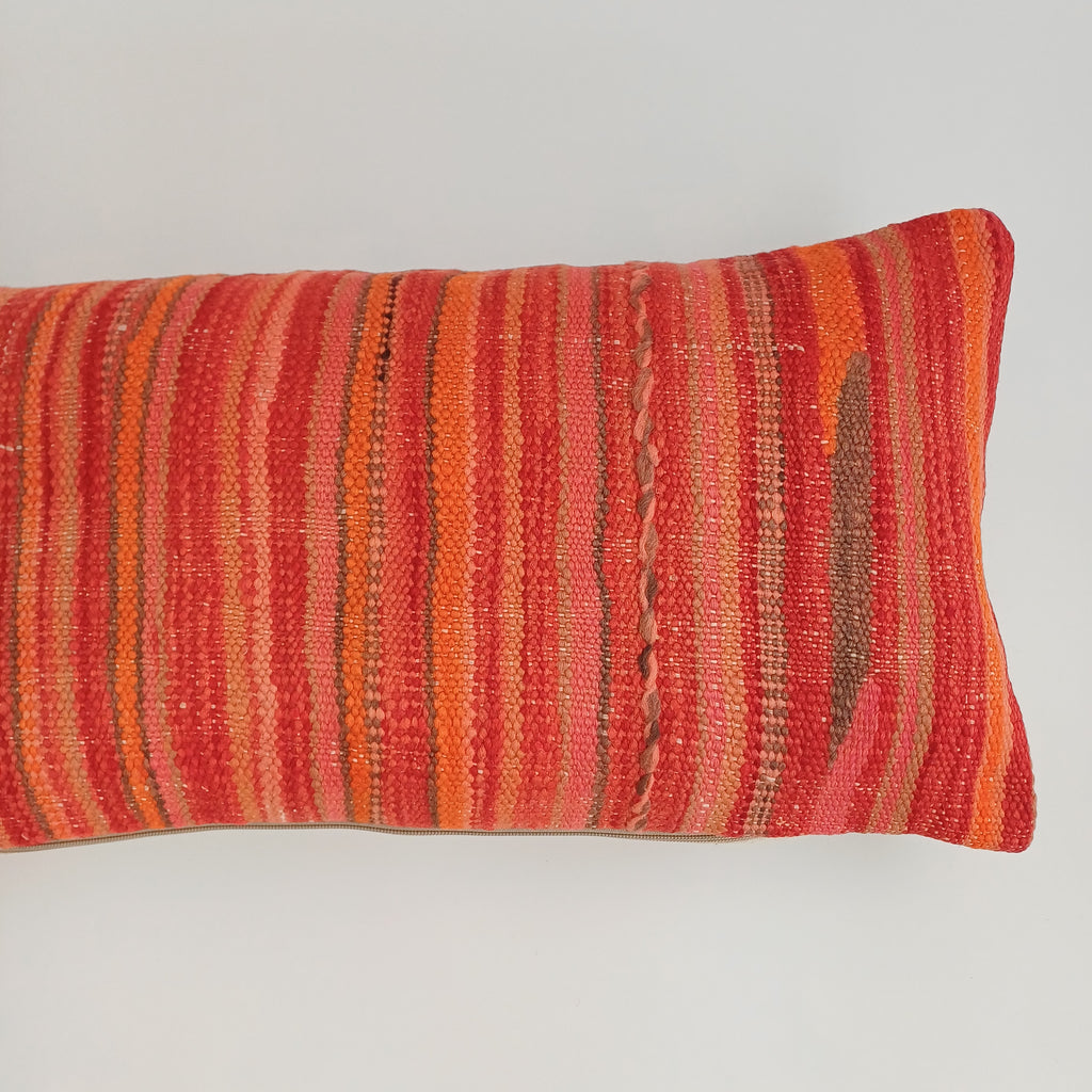 Moroccan Handmade Multicoloured Rug Cushion Cover 24''x12'' / 60x30 CM