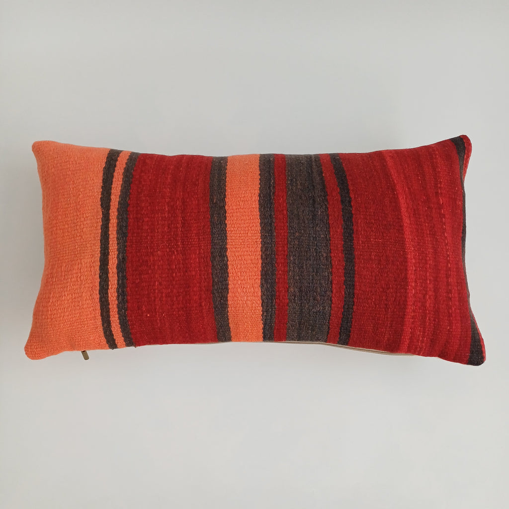 Moroccan Handmade Multicoloured Rug Cushion Cover 24''x12'' / 60x30 CM