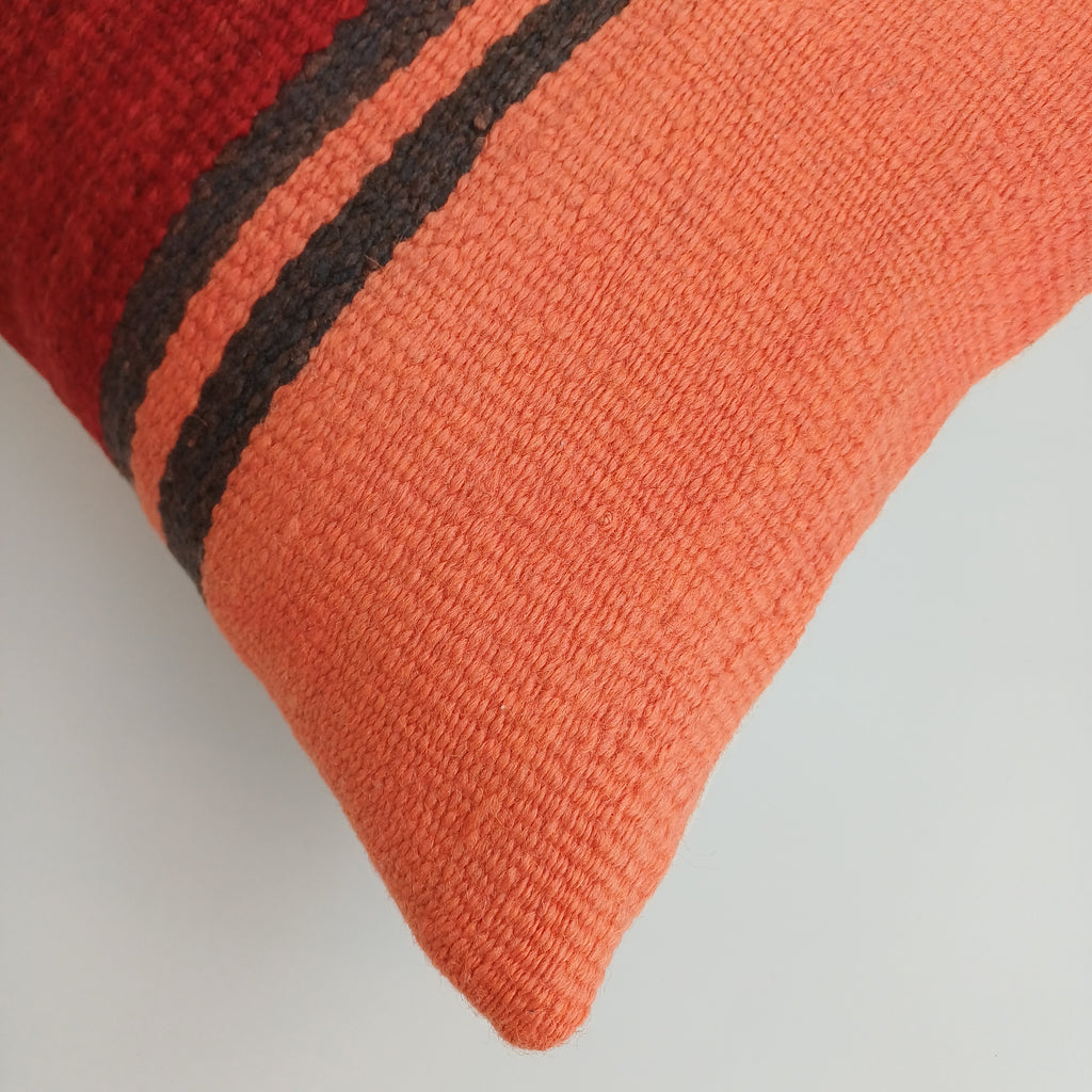 Moroccan Handmade Multicoloured Rug Cushion Cover 24''x12'' / 60x30 CM