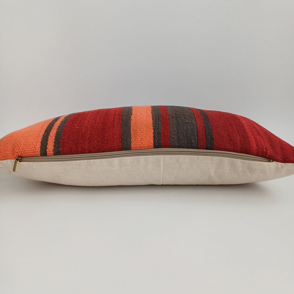Moroccan Handmade Multicoloured Rug Cushion Cover 24''x12'' / 60x30 CM