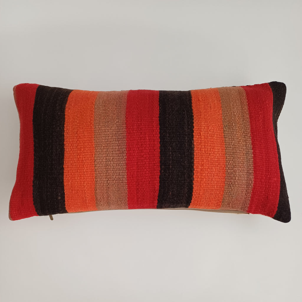 Moroccan Handmade Multicoloured Rug Cushion Cover 24''x12'' / 60x30 CM