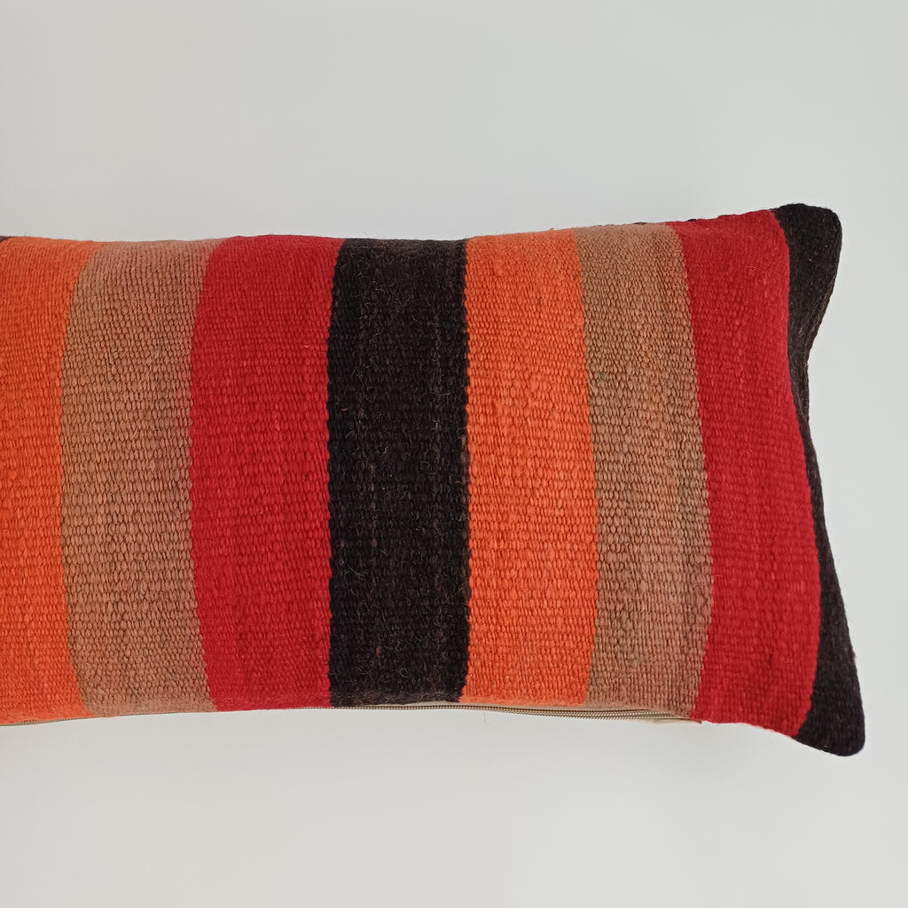 Moroccan Handmade Multicoloured Rug Cushion Cover 24''x12'' / 60x30 CM