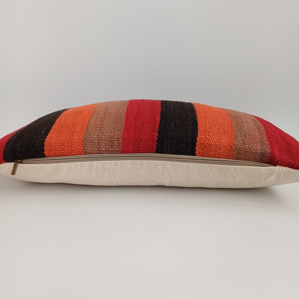 Moroccan Handmade Multicoloured Rug Cushion Cover 24''x12'' / 60x30 CM