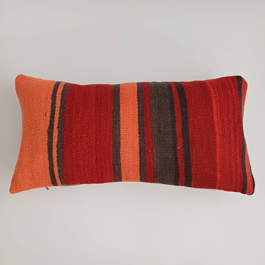 Moroccan Handmade Multicoloured Rug Cushion Cover 24''x12'' / 60x30 CM
