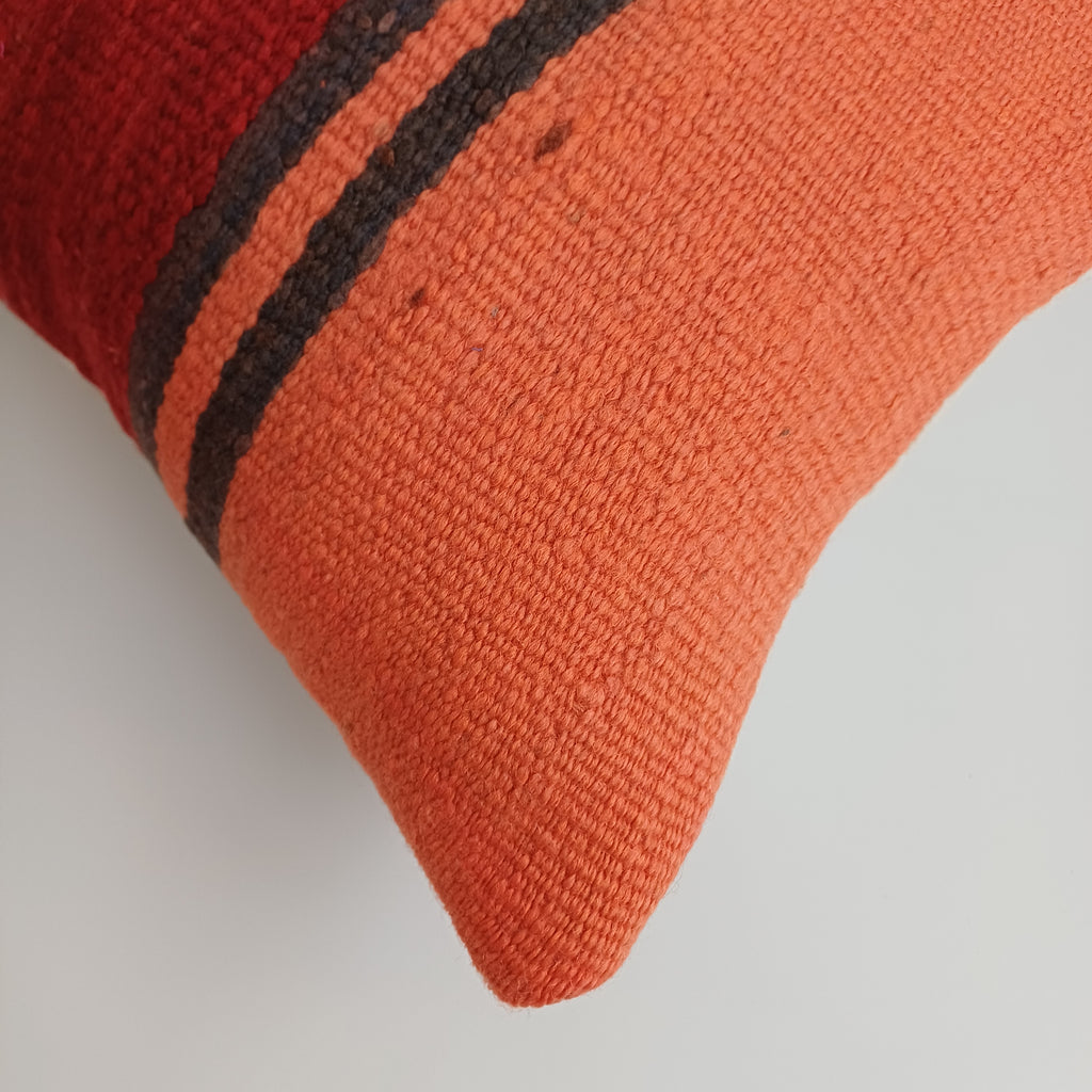 Moroccan Handmade Multicoloured Rug Cushion Cover 24''x12'' / 60x30 CM