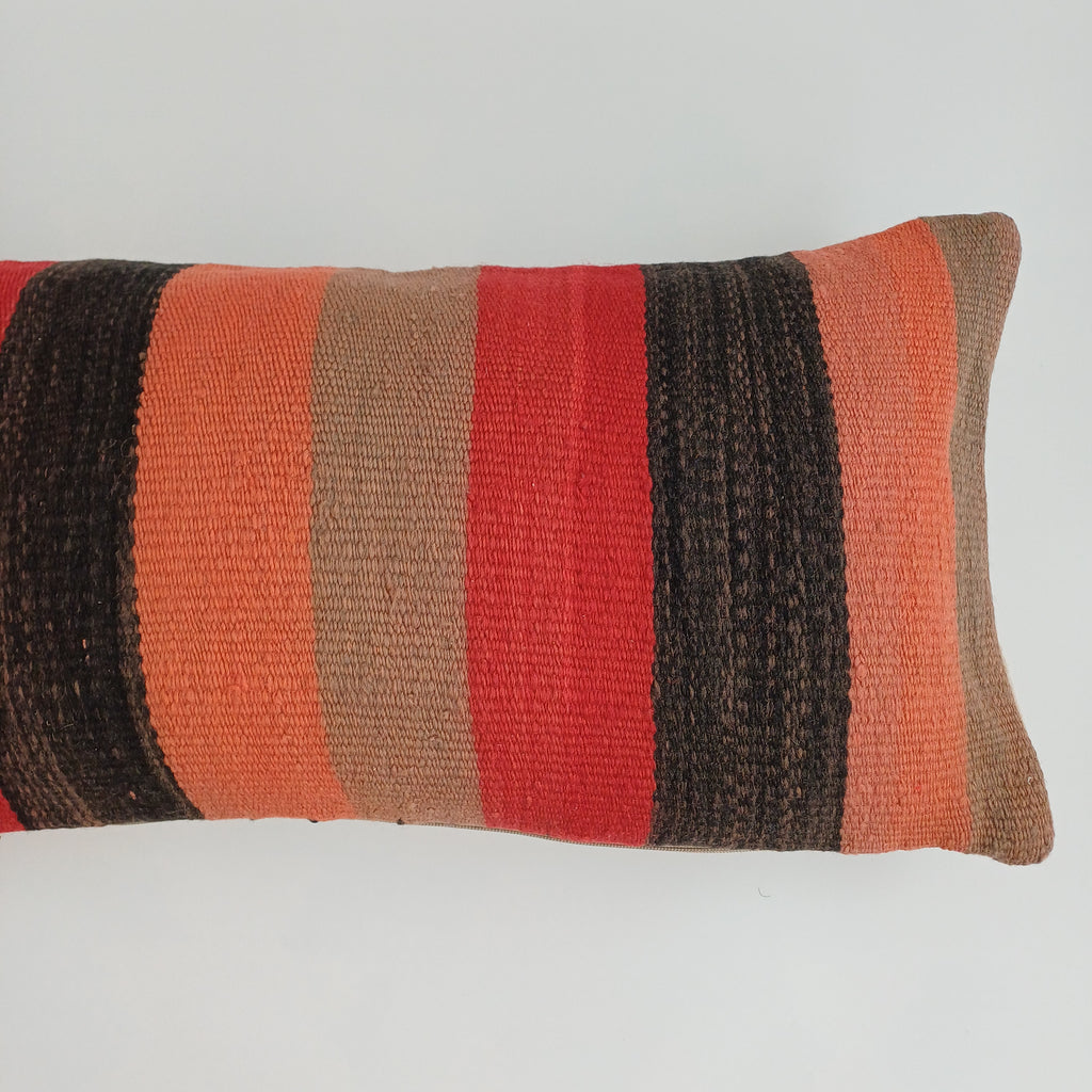 Moroccan Handmade Multicoloured Rug Cushion Cover 24''x12'' / 60x30 CM