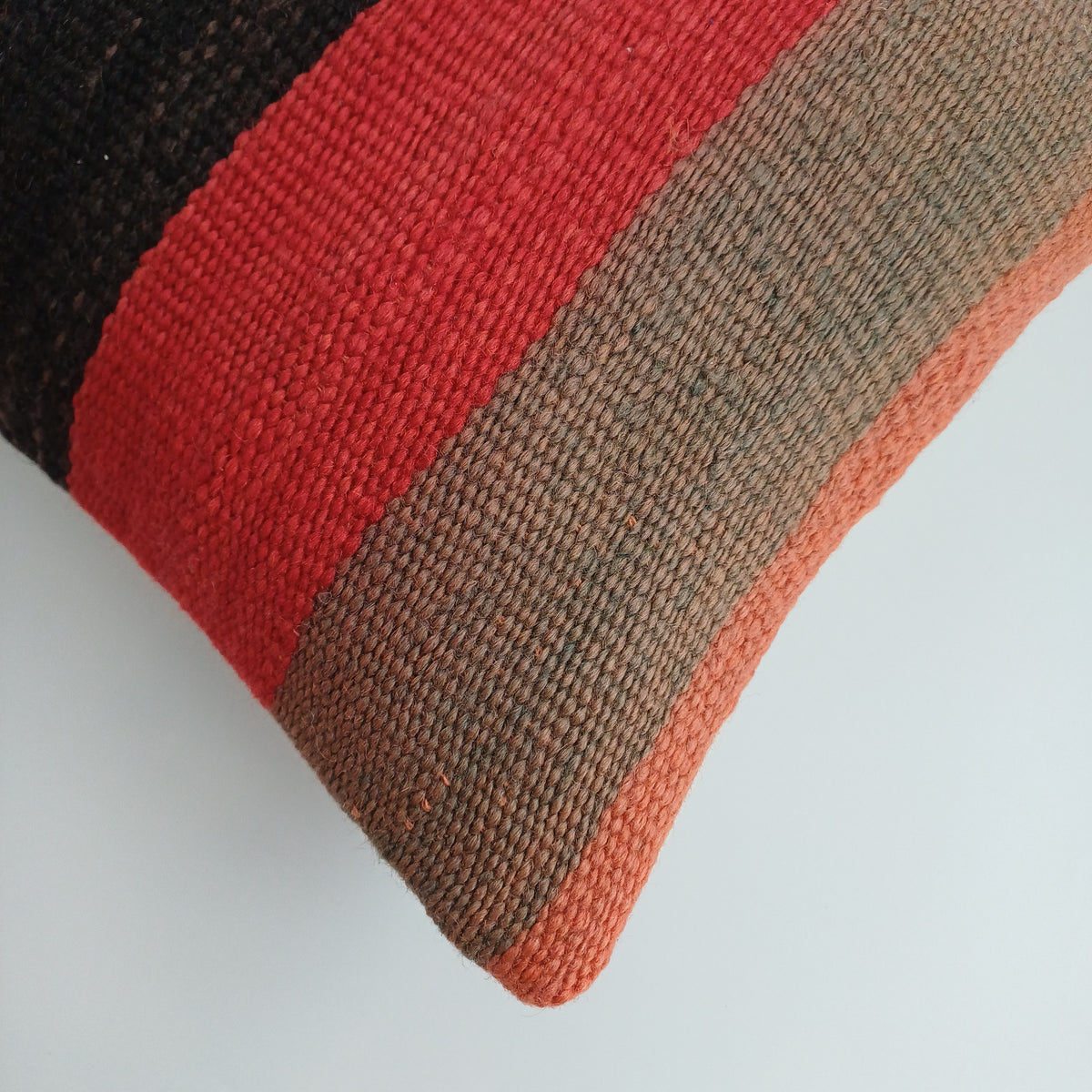 Moroccan Handmade Multicoloured Rug Cushion Cover 24''x12'' / 60x30 CM