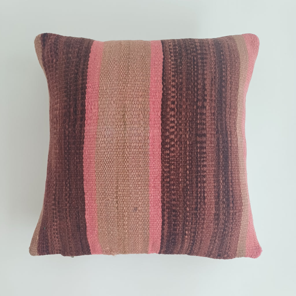 Moroccan Handmade Multicoloured Rug Cushion Cover 16''x16'' / 40x40 CM