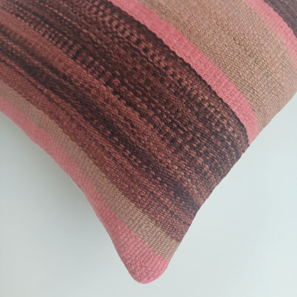 Moroccan Handmade Multicoloured Rug Cushion Cover 16''x16'' / 40x40 CM