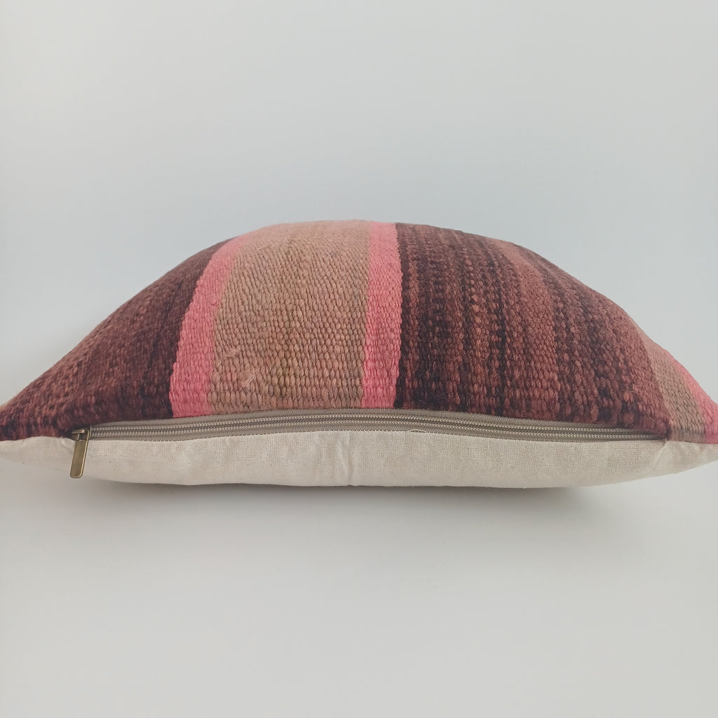 Moroccan Handmade Multicoloured Rug Cushion Cover 16''x16'' / 40x40 CM