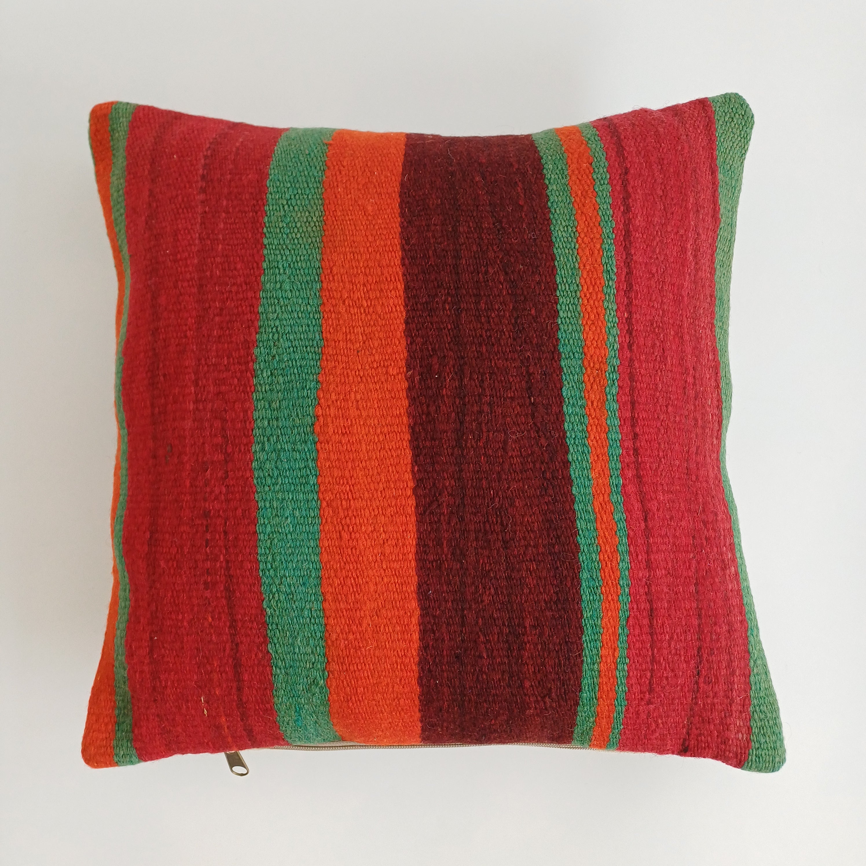Moroccan Handmade Multicoloured Rug Cushion Cover 16''x16'' / 40x40 CM