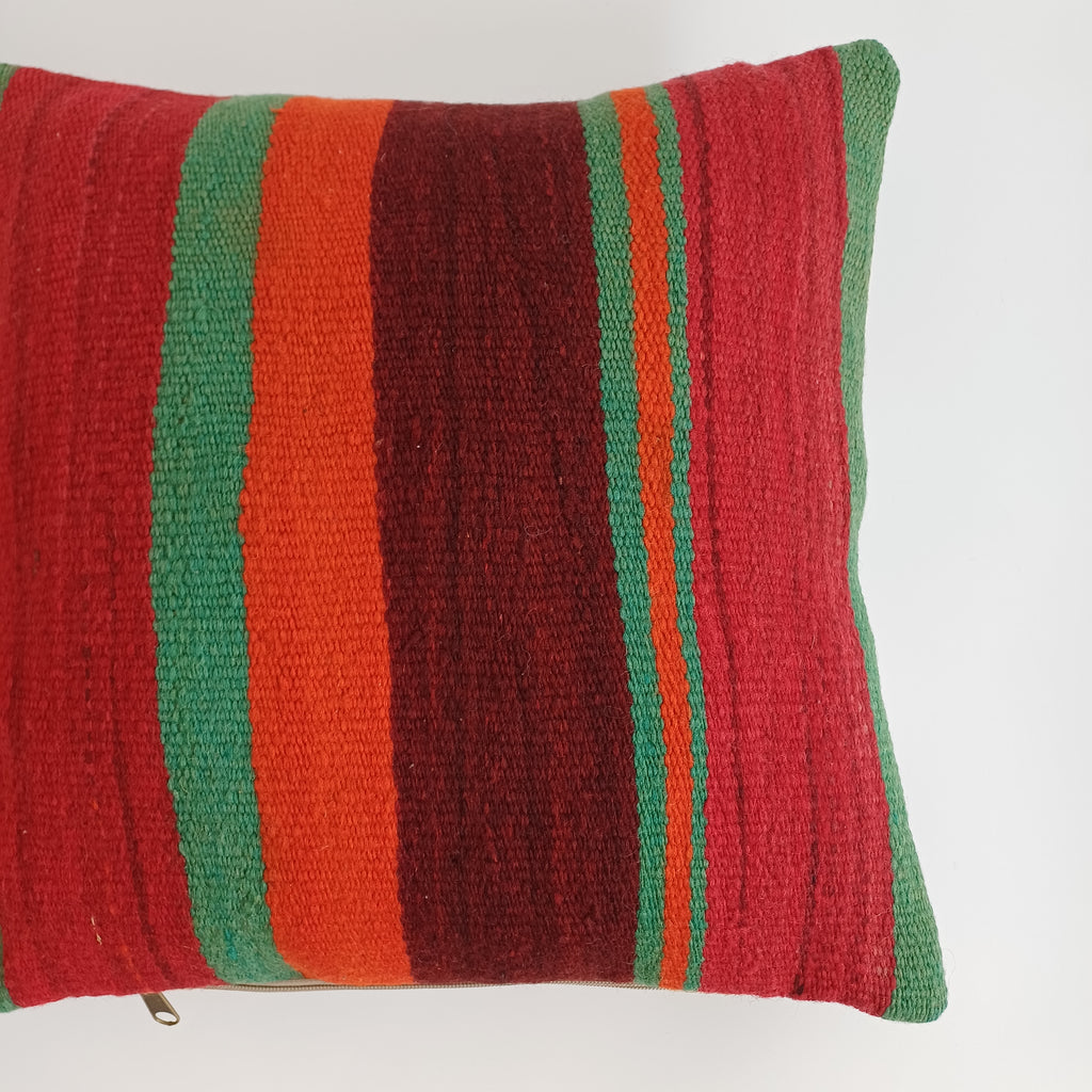 Moroccan Handmade Multicoloured Rug Cushion Cover 16''x16'' / 40x40 CM