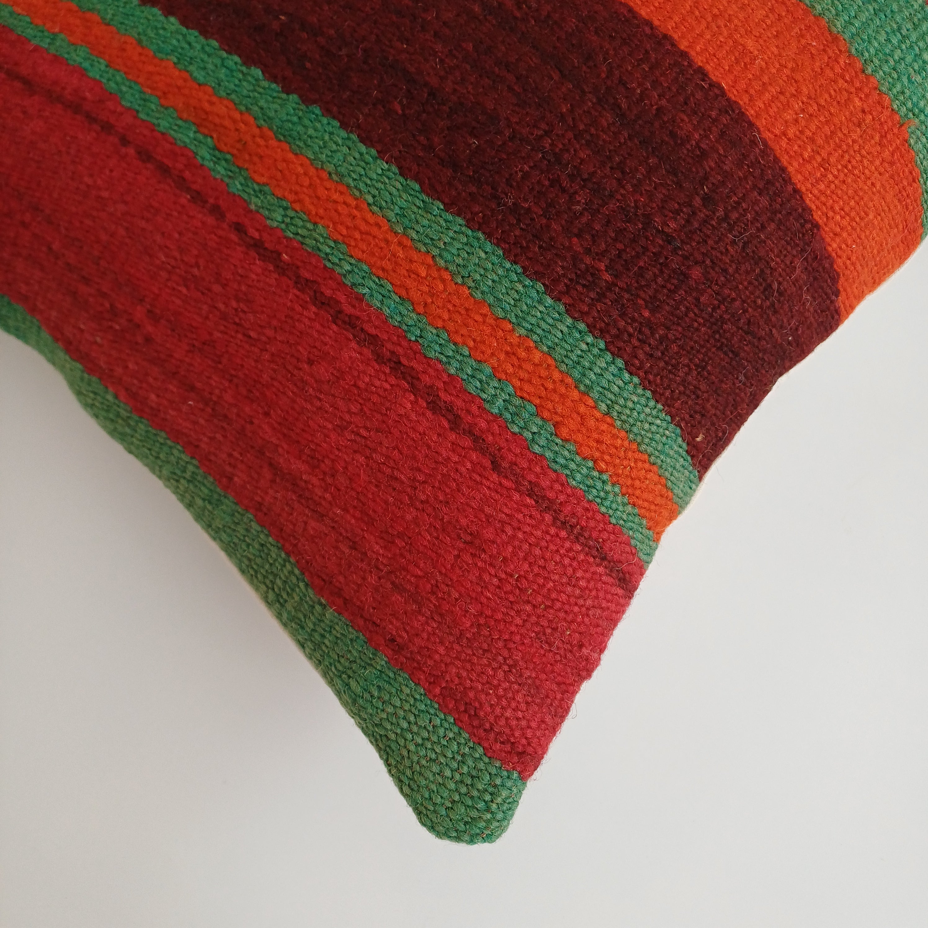 Moroccan Handmade Multicoloured Rug Cushion Cover 16''x16'' / 40x40 CM