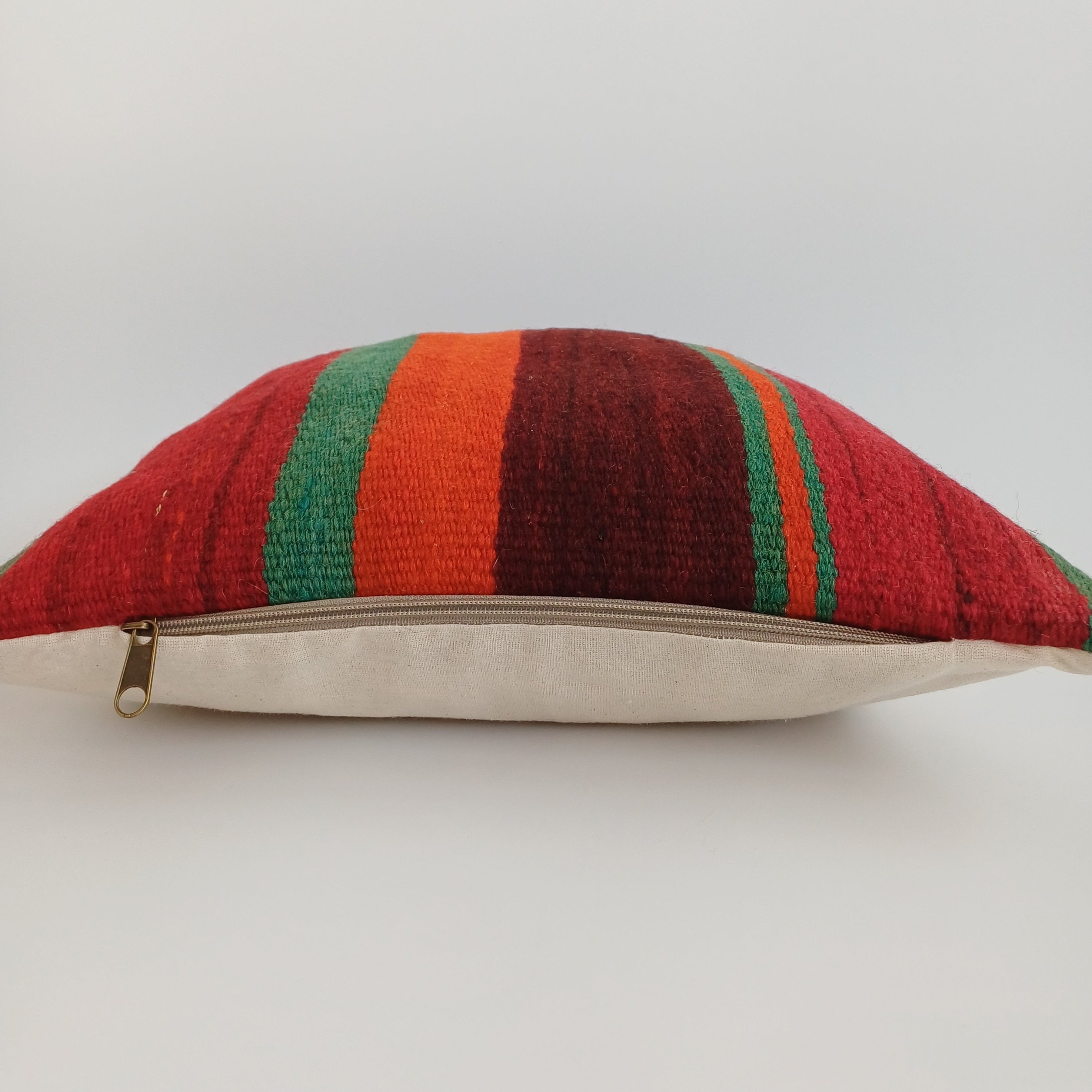 Moroccan Handmade Multicoloured Rug Cushion Cover 16''x16'' / 40x40 CM