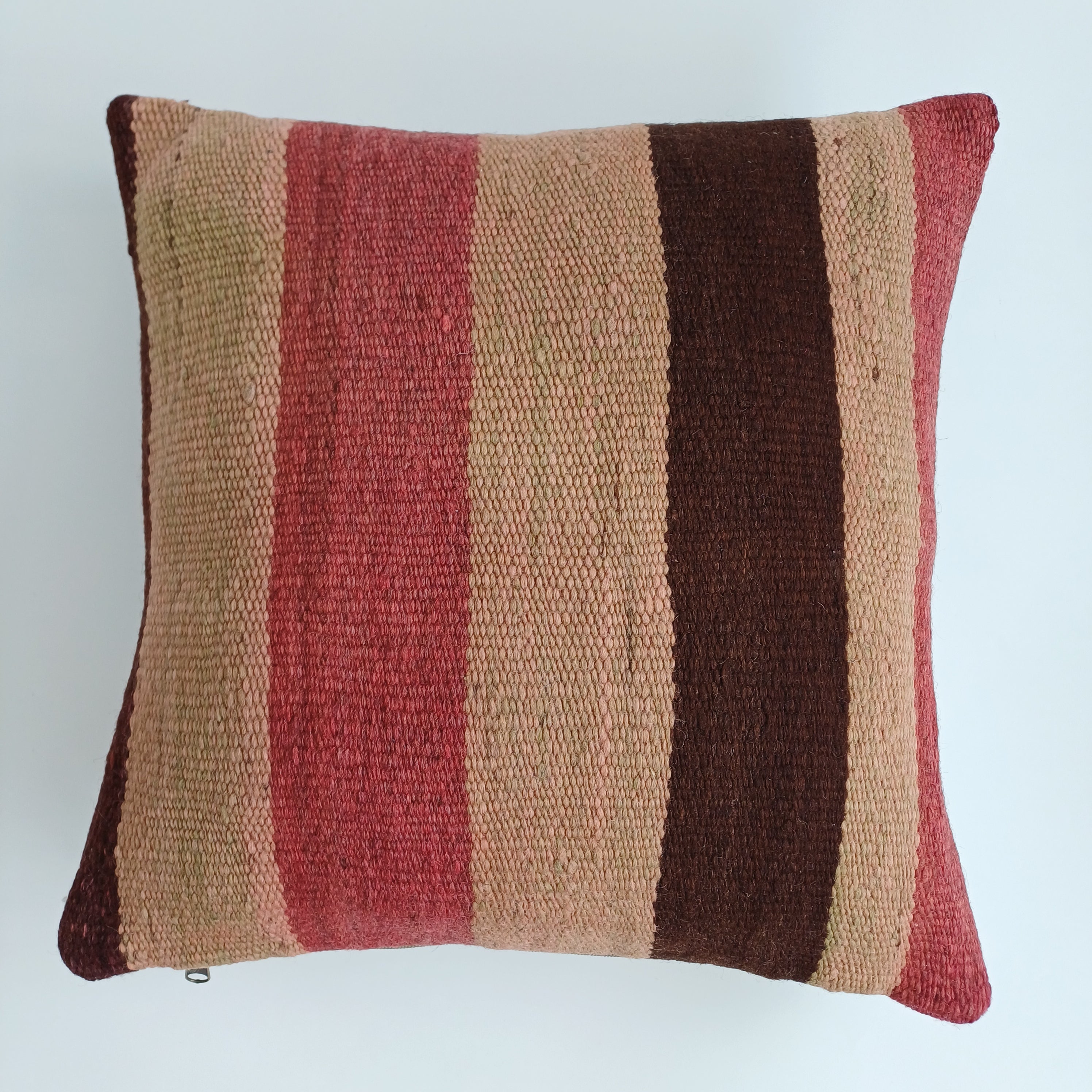 Moroccan Handmade Multicoloured Rug Cushion Cover 16''x16'' / 40x40 CM