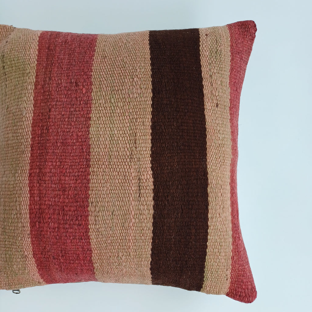 Moroccan Handmade Multicoloured Rug Cushion Cover 16''x16'' / 40x40 CM