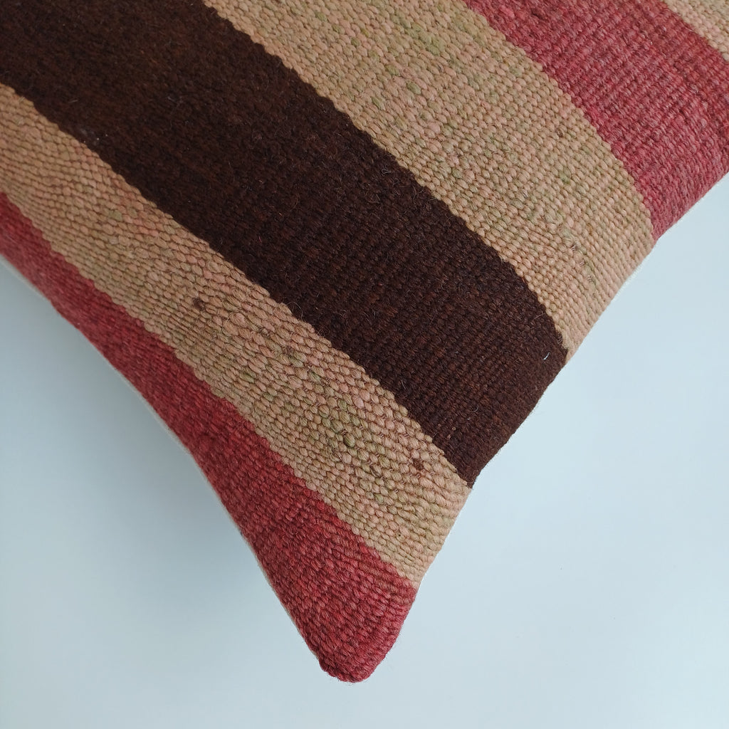 Moroccan Handmade Multicoloured Rug Cushion Cover 16''x16'' / 40x40 CM