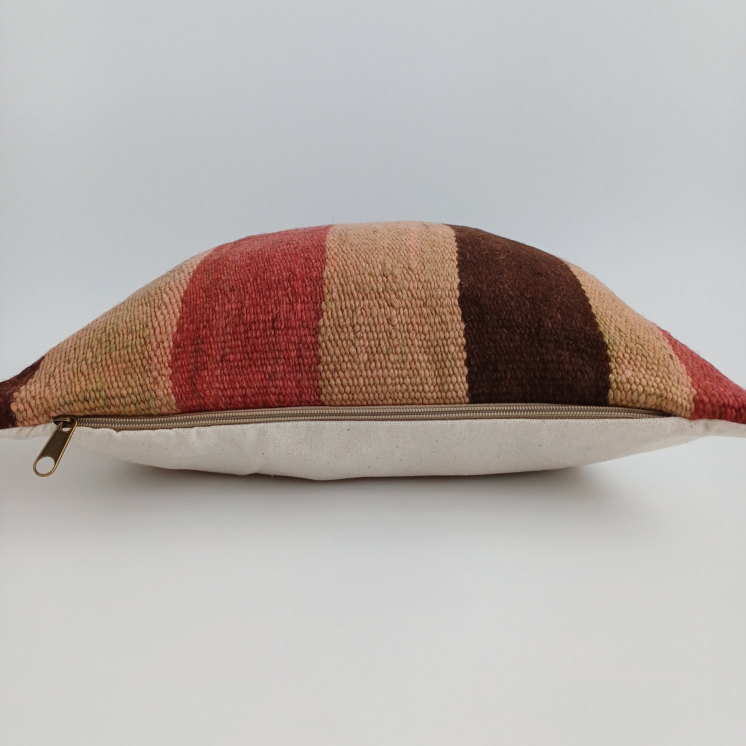 Moroccan Handmade Multicoloured Rug Cushion Cover 16''x16'' / 40x40 CM