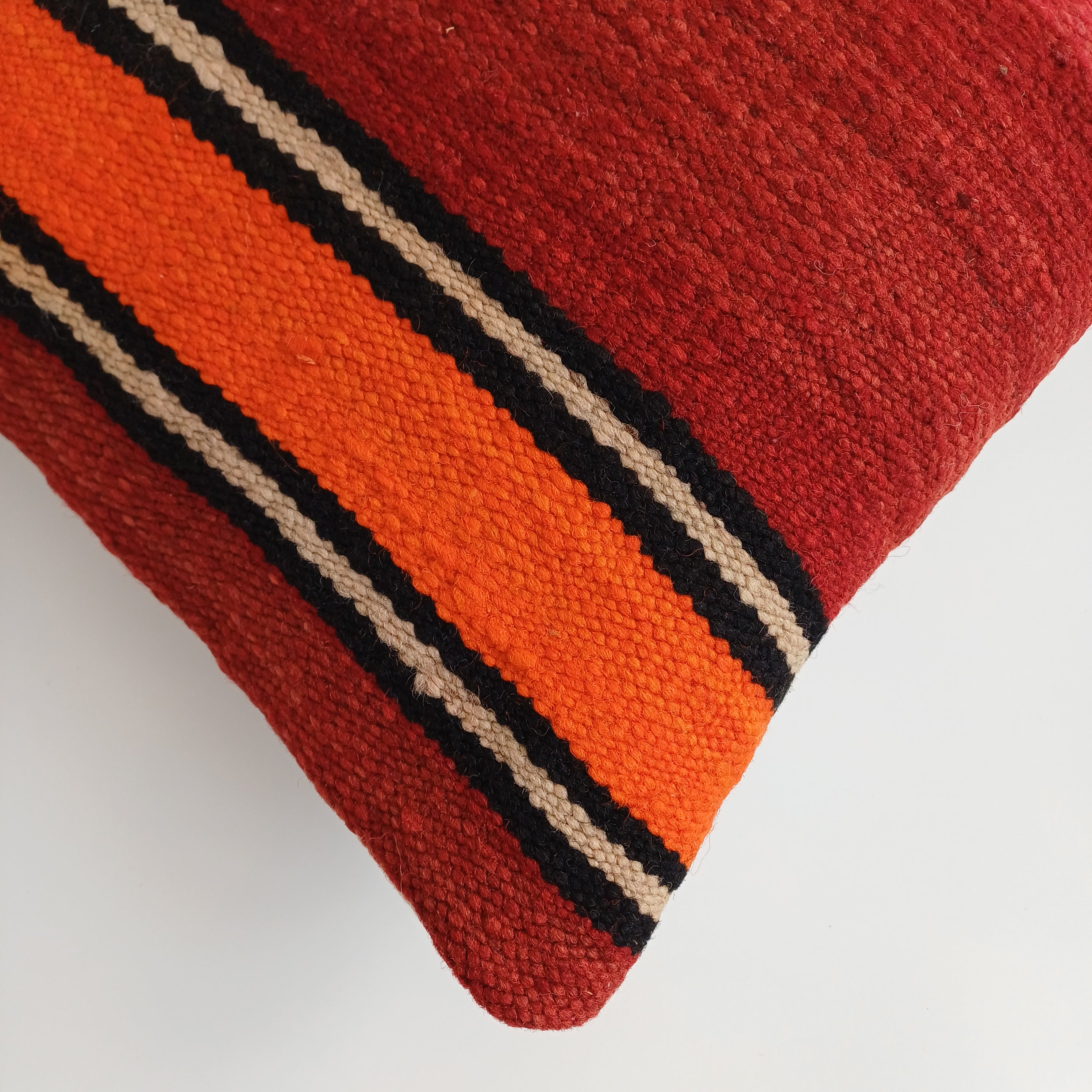 Moroccan Handmade Multicoloured Rug Cushion Cover 16''x16'' / 40x40 CM