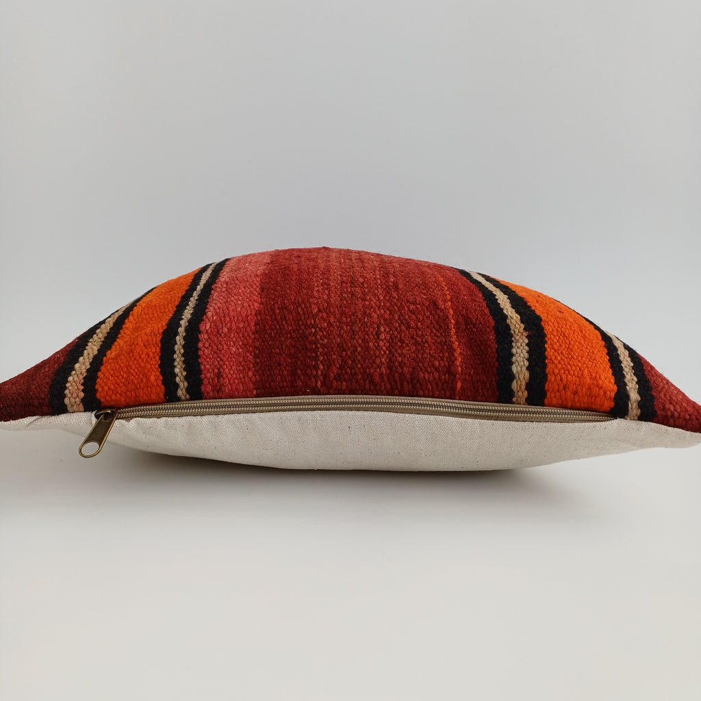 Moroccan Handmade Multicoloured Rug Cushion Cover 16''x16'' / 40x40 CM