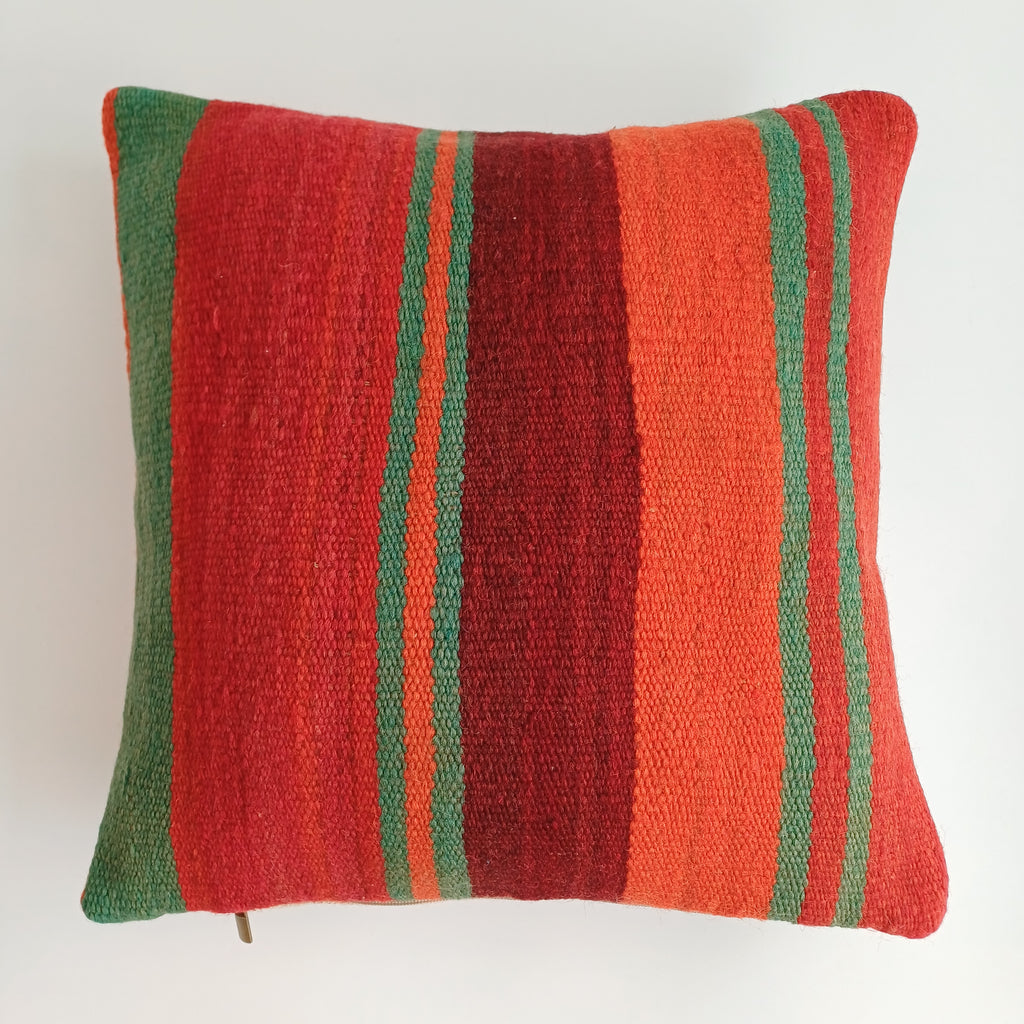Moroccan Handmade Multicoloured Rug Cushion Cover 16''x16'' / 40x40 CM