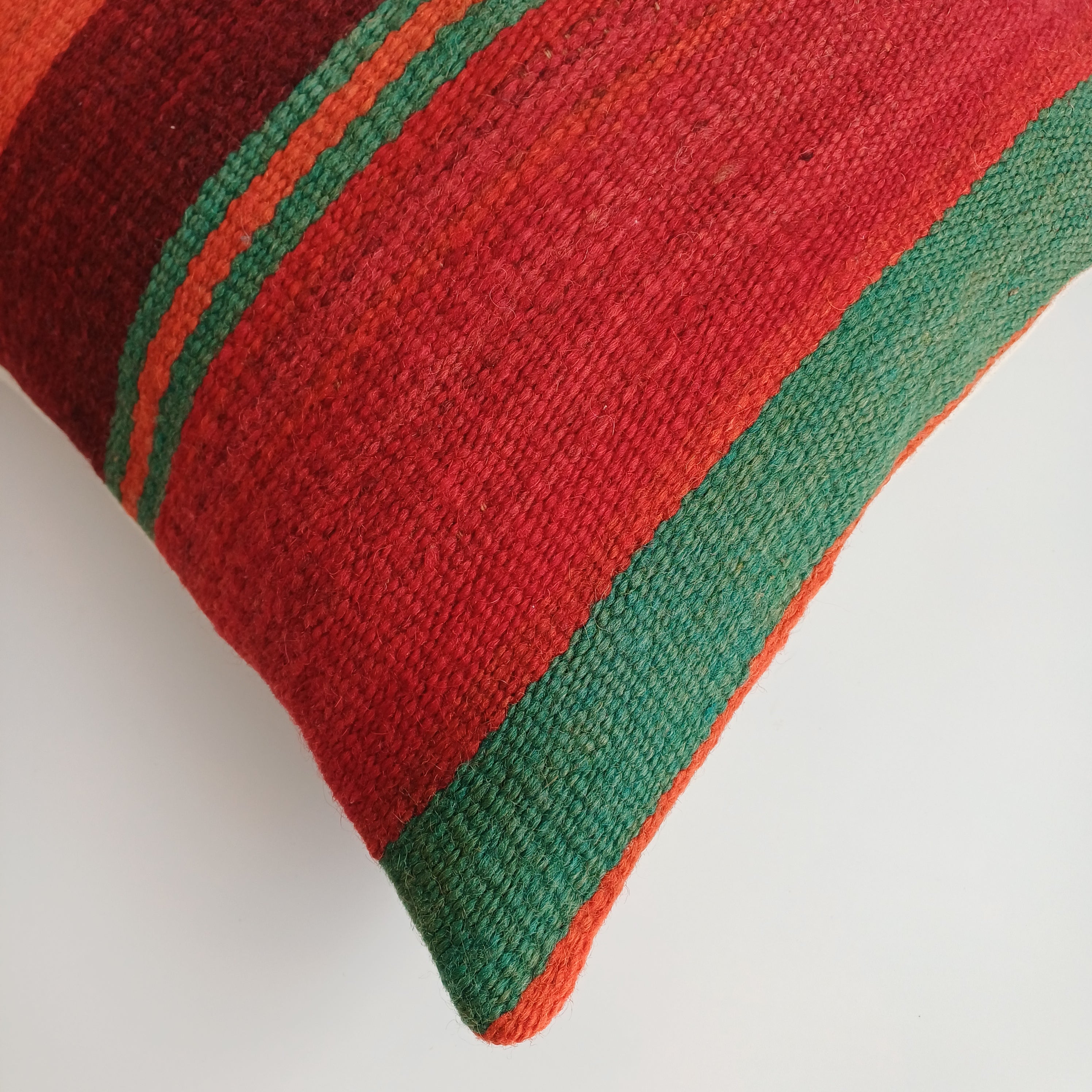 Moroccan Handmade Multicoloured Rug Cushion Cover 16''x16'' / 40x40 CM