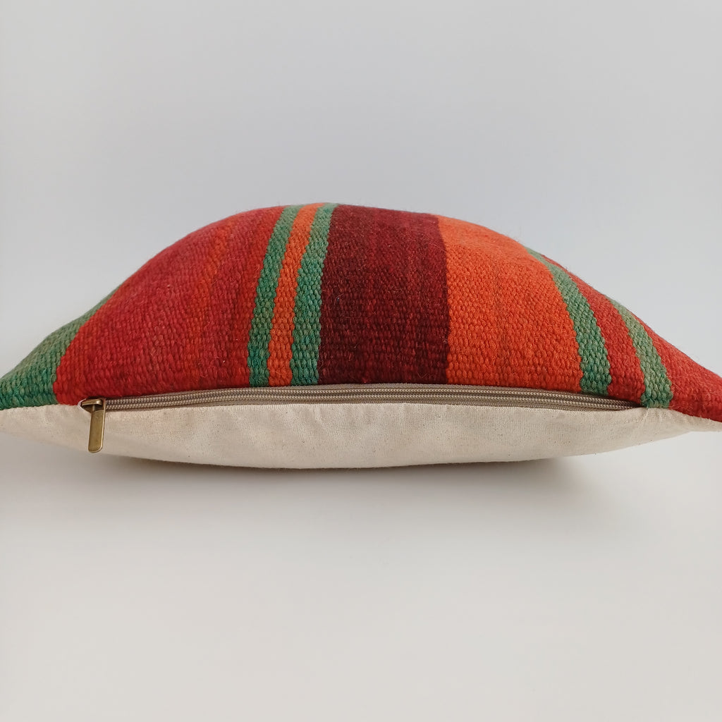 Moroccan Handmade Multicoloured Rug Cushion Cover 16''x16'' / 40x40 CM