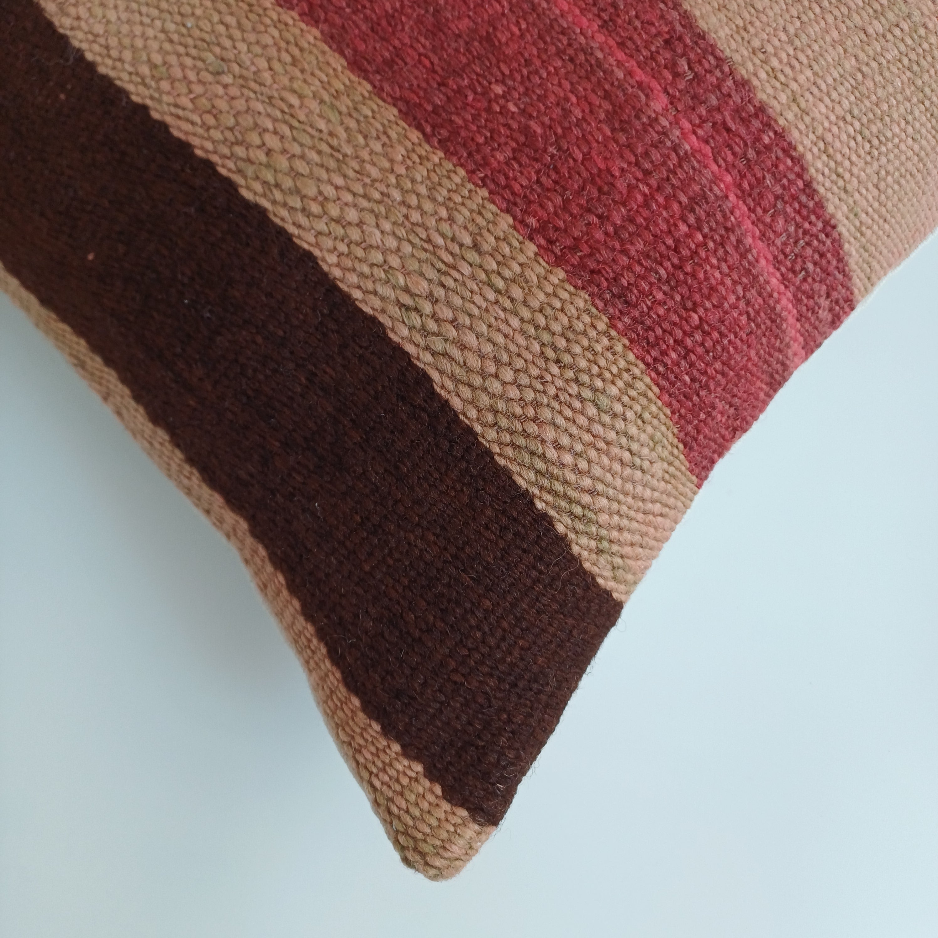 Moroccan Handmade Multicoloured Rug Cushion Cover 16''x16'' / 40x40 CM