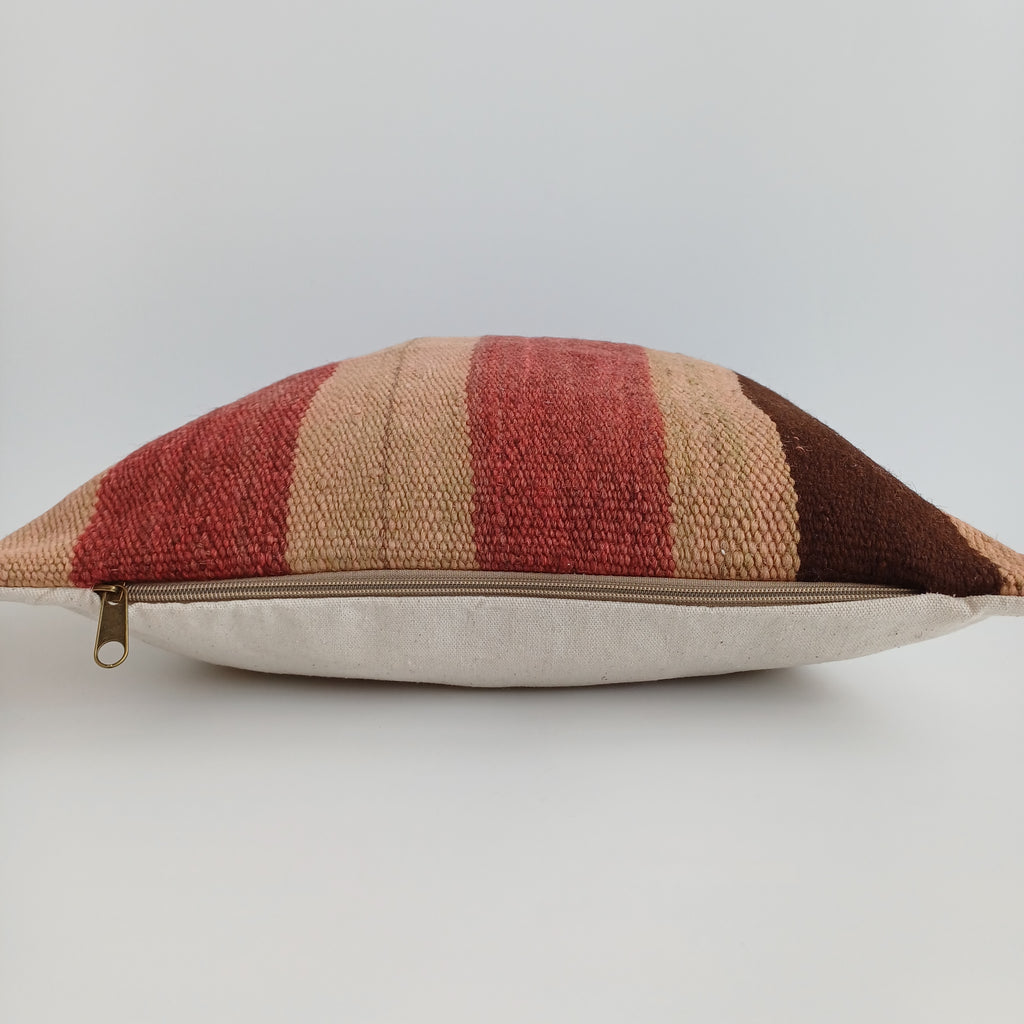 Moroccan Handmade Multicoloured Rug Cushion Cover 16''x16'' / 40x40 CM