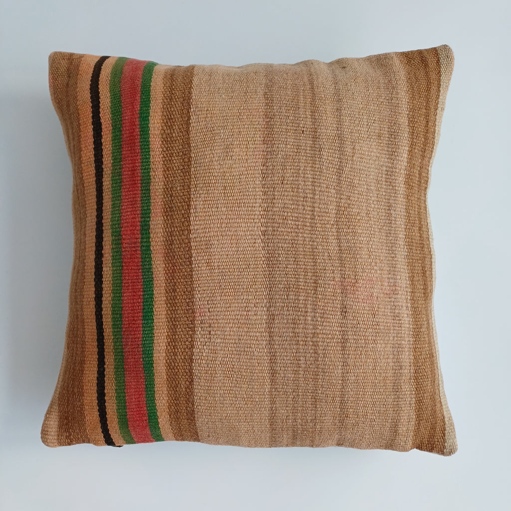 Moroccan Handmade Multicoloured Rug Cushion Cover 16''x16'' / 40x40 CM