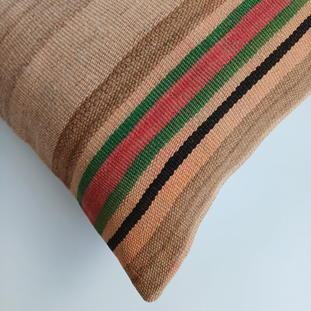 Moroccan Handmade Multicoloured Rug Cushion Cover 16''x16'' / 40x40 CM