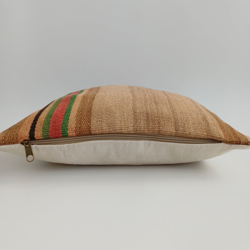 Moroccan Handmade Multicoloured Rug Cushion Cover 16''x16'' / 40x40 CM