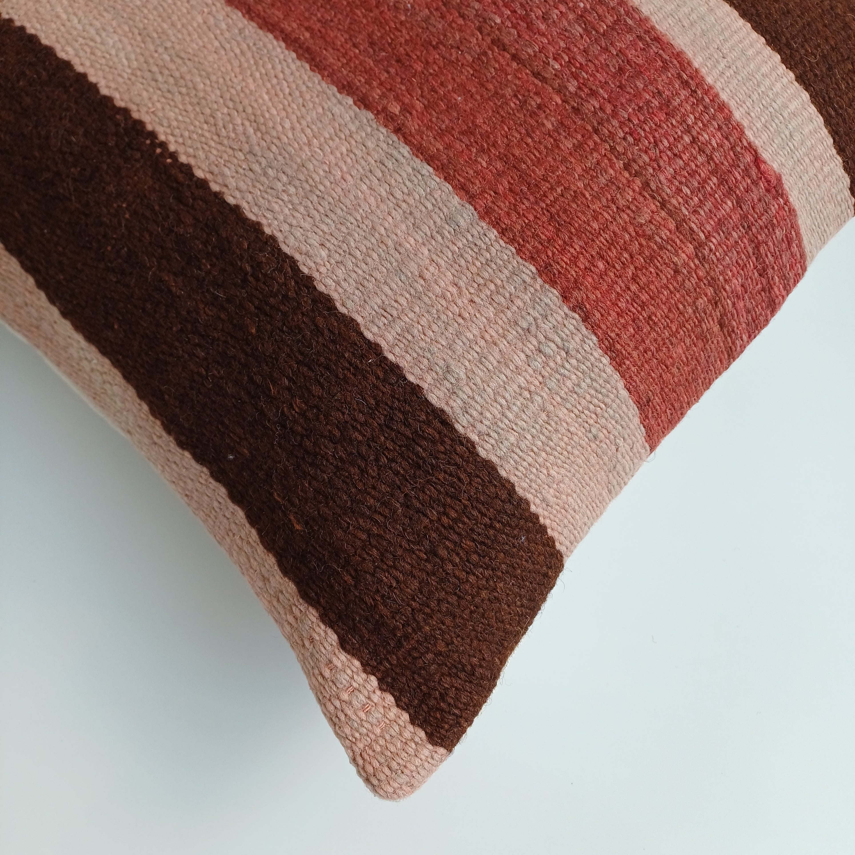 Moroccan Handmade Multicoloured Rug Cushion Cover 16''x16'' / 40x40 CM