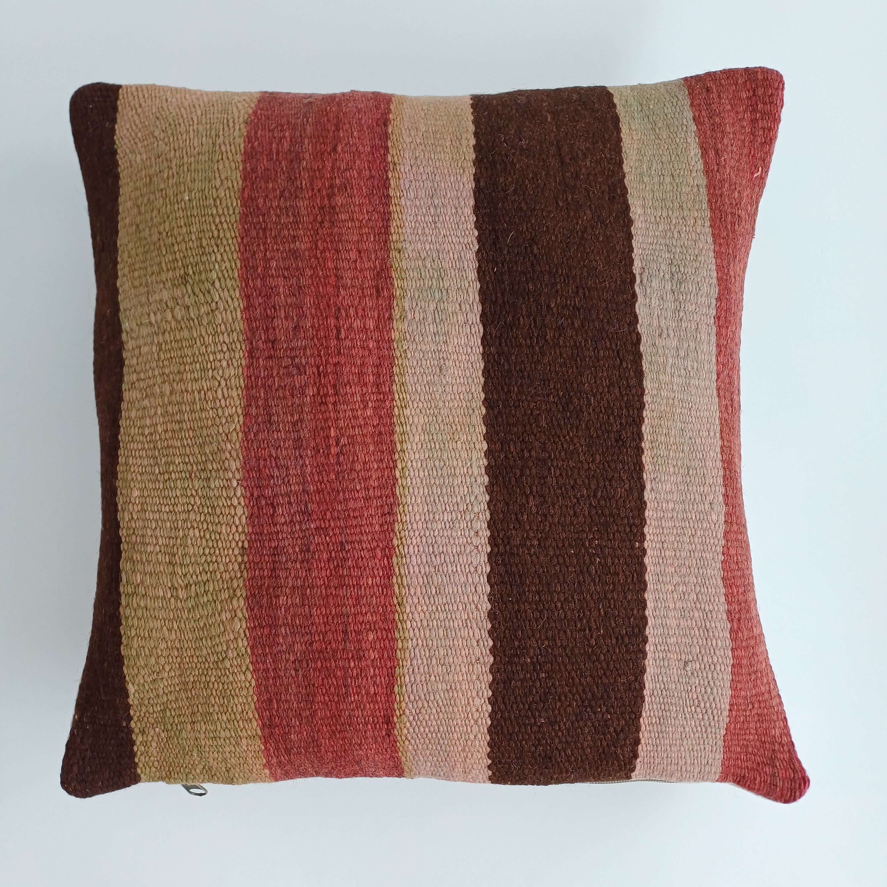 Moroccan Handmade Multicoloured Rug Cushion Cover 16''x16'' / 40x40 CM