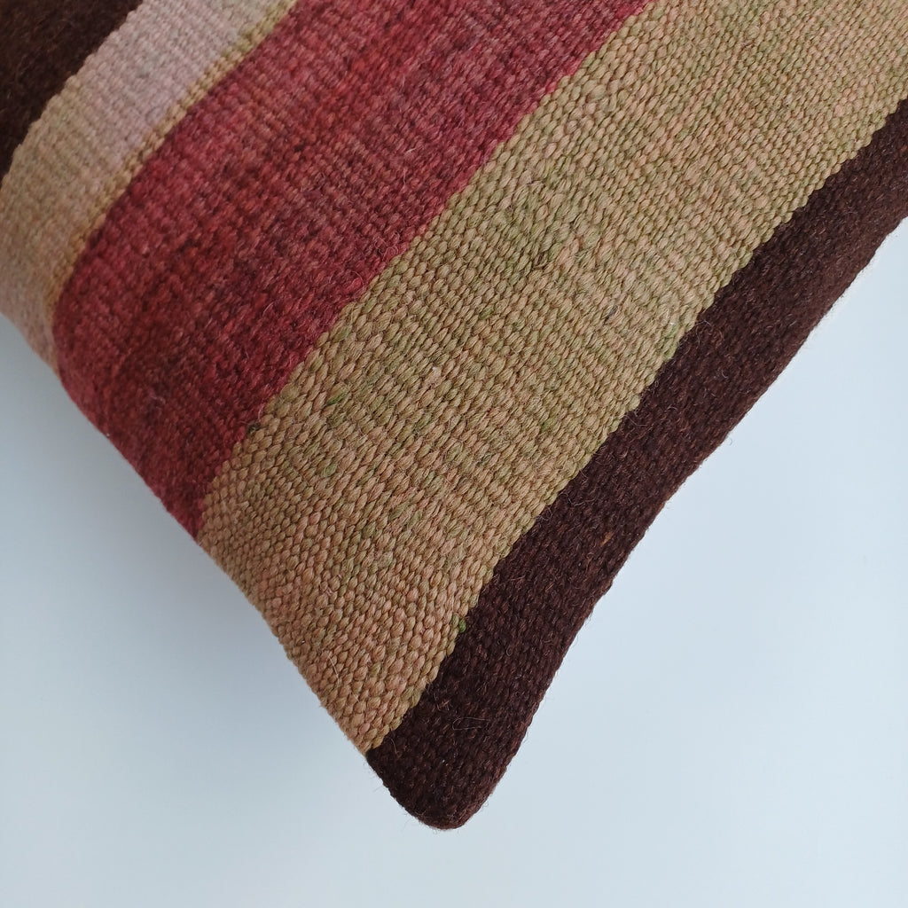 Moroccan Handmade Multicoloured Rug Cushion Cover 16''x16'' / 40x40 CM