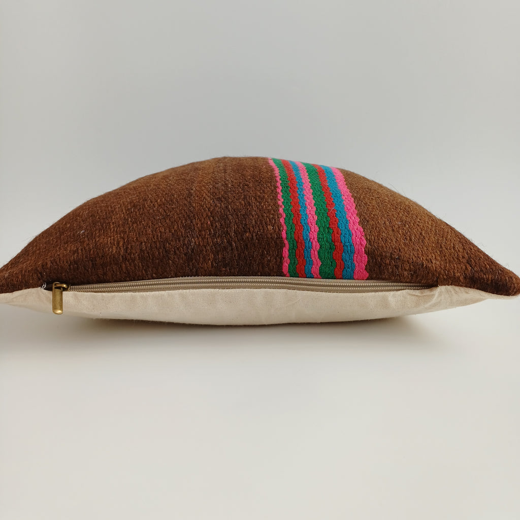 Moroccan Handmade Multicoloured Rug Cushion Cover 16''x16'' / 40x40 CM