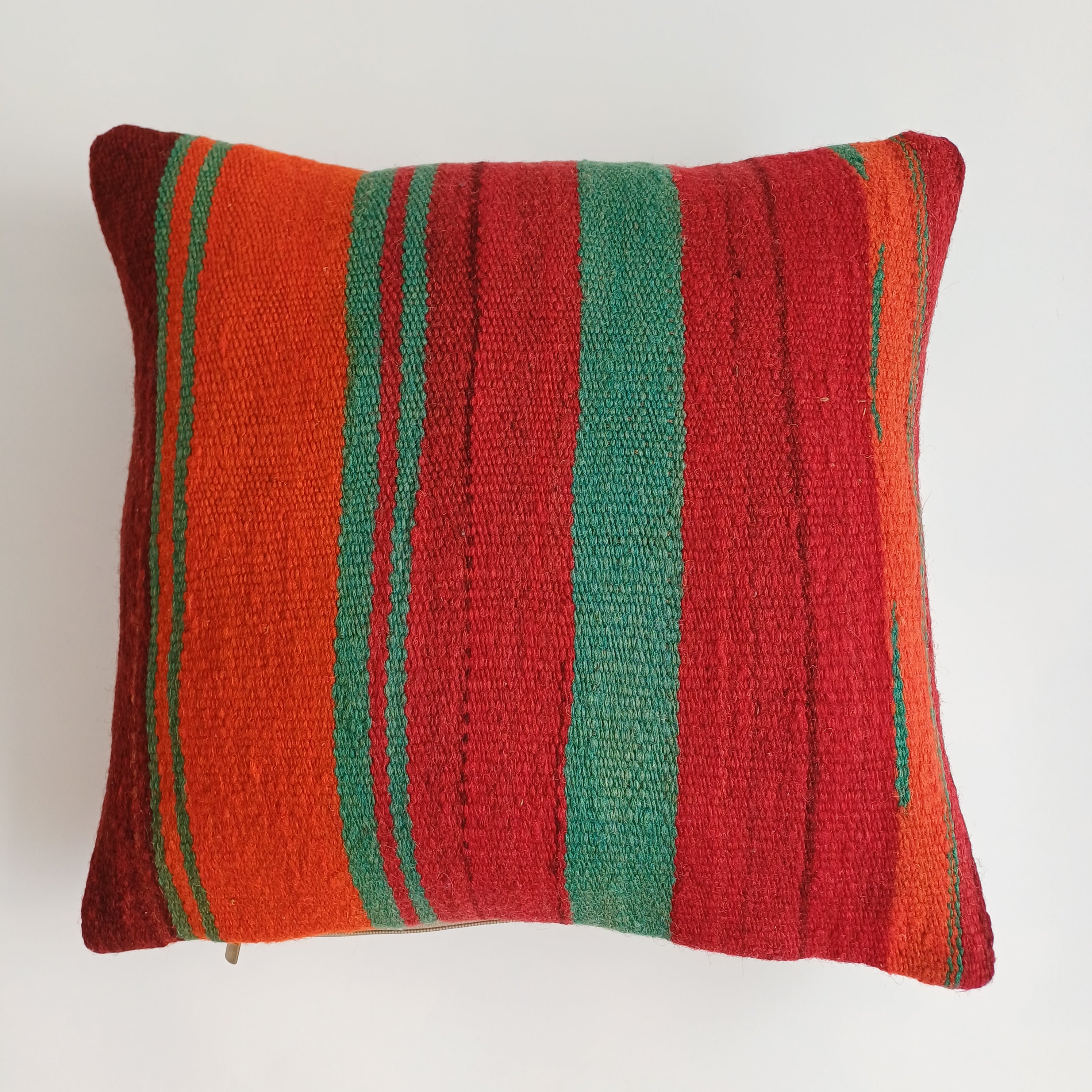 Moroccan Handmade Multicoloured Rug Cushion Cover 16''x16'' / 40x40 CM