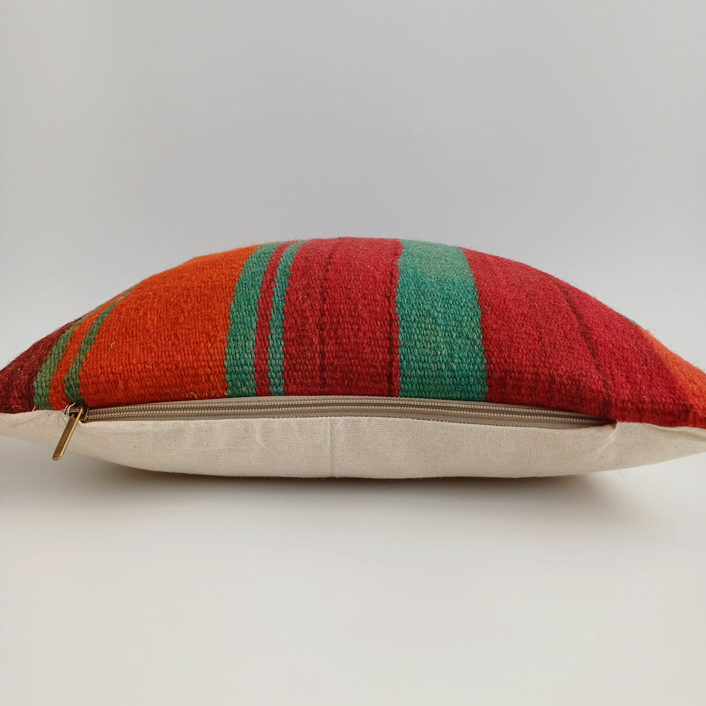 Moroccan Handmade Multicoloured Rug Cushion Cover 16''x16'' / 40x40 CM