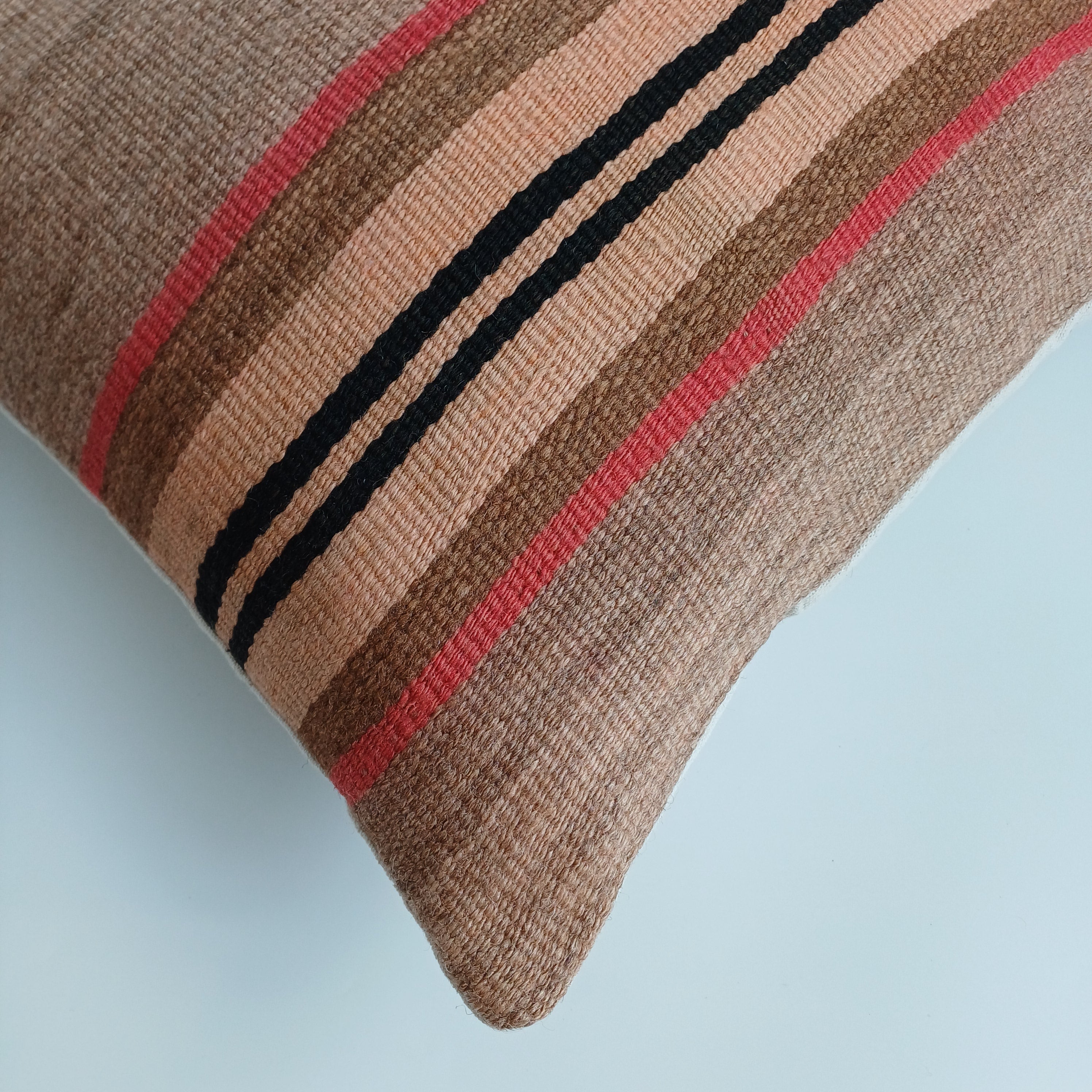 Moroccan Handmade Multicoloured Rug Cushion Cover 16''x16'' / 40x40 CM