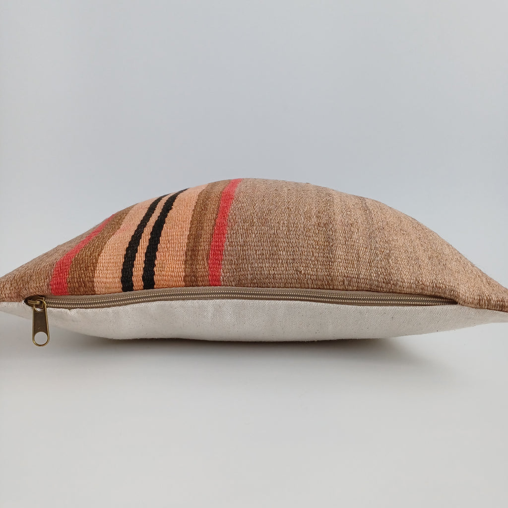 Moroccan Handmade Multicoloured Rug Cushion Cover 16''x16'' / 40x40 CM