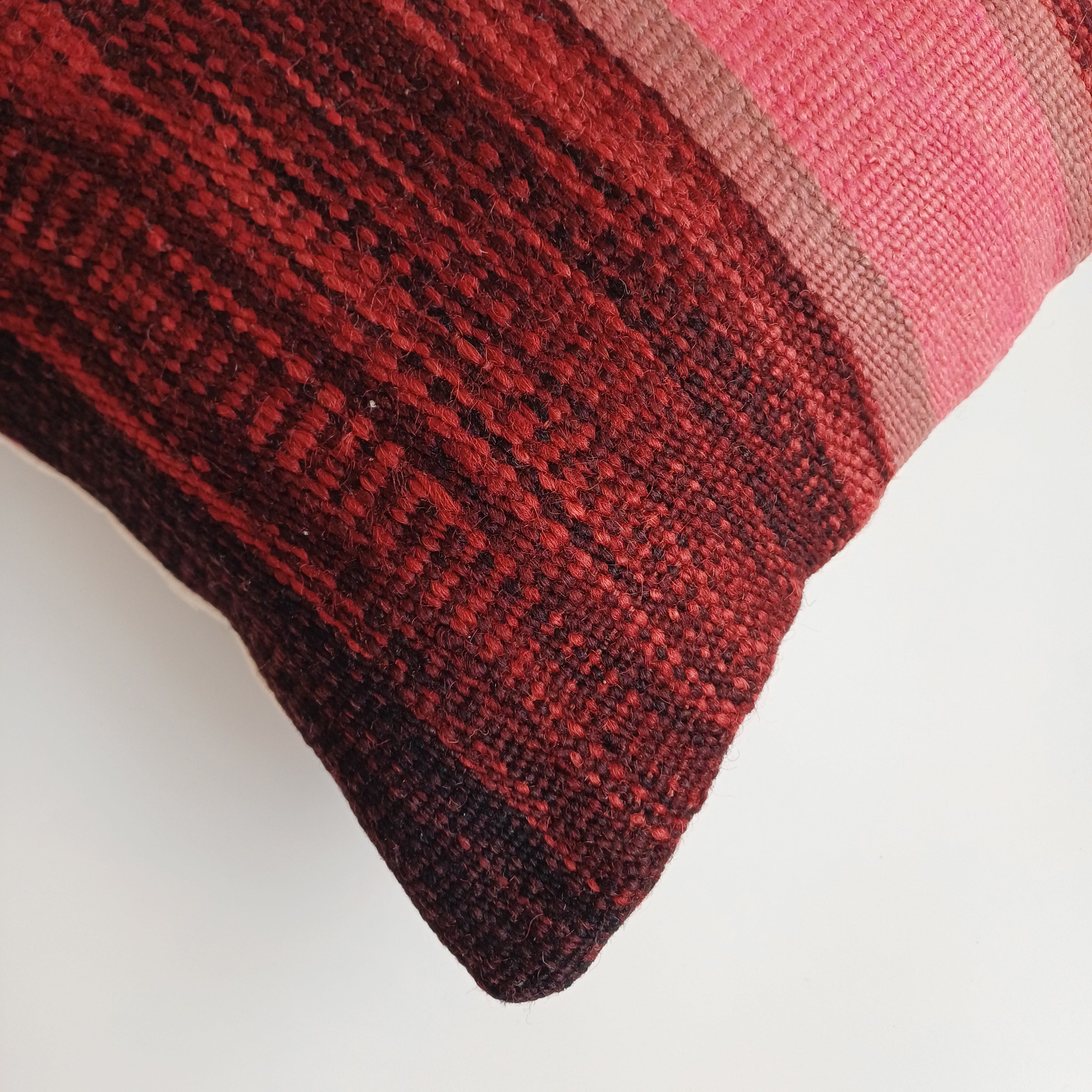 Moroccan Handmade Multicoloured Rug Cushion Cover 16''x16'' / 40x40 CM