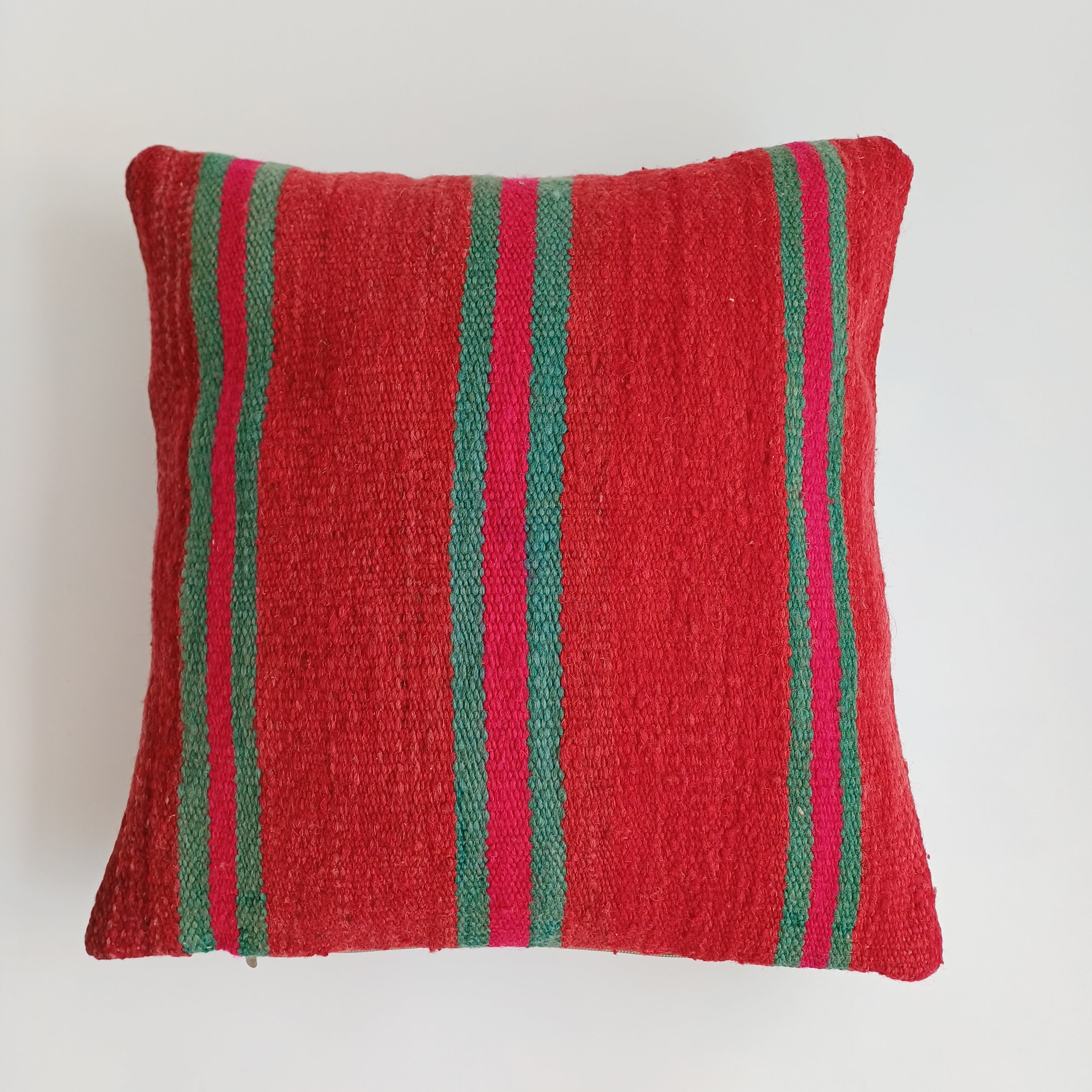 Moroccan Handmade Multicoloured Rug Cushion Cover 16''x16'' / 40x40 CM